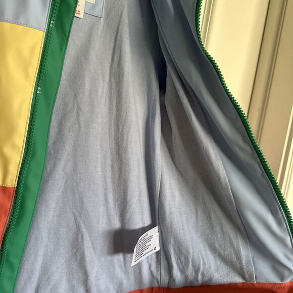 Cat & Jack 3T Caterpillar Rain Coat Jacket Color Block Blue Orange Hood Boys and - Picture 6 of 10